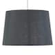 image 2 of First Choice Lighting Zoey Grey with Silver Inner 28cm Easy Fit Pendant or Lamp Shade Grey | Chrome