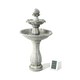 image 1 of Primrose Solar Powered Antique Imperial Round Tiered Water Feature LEDs 112cm