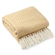 image 1 of Chevron Collection Recycled Cotton Throw in Ochre (50" x 60") Yellow | Yellow