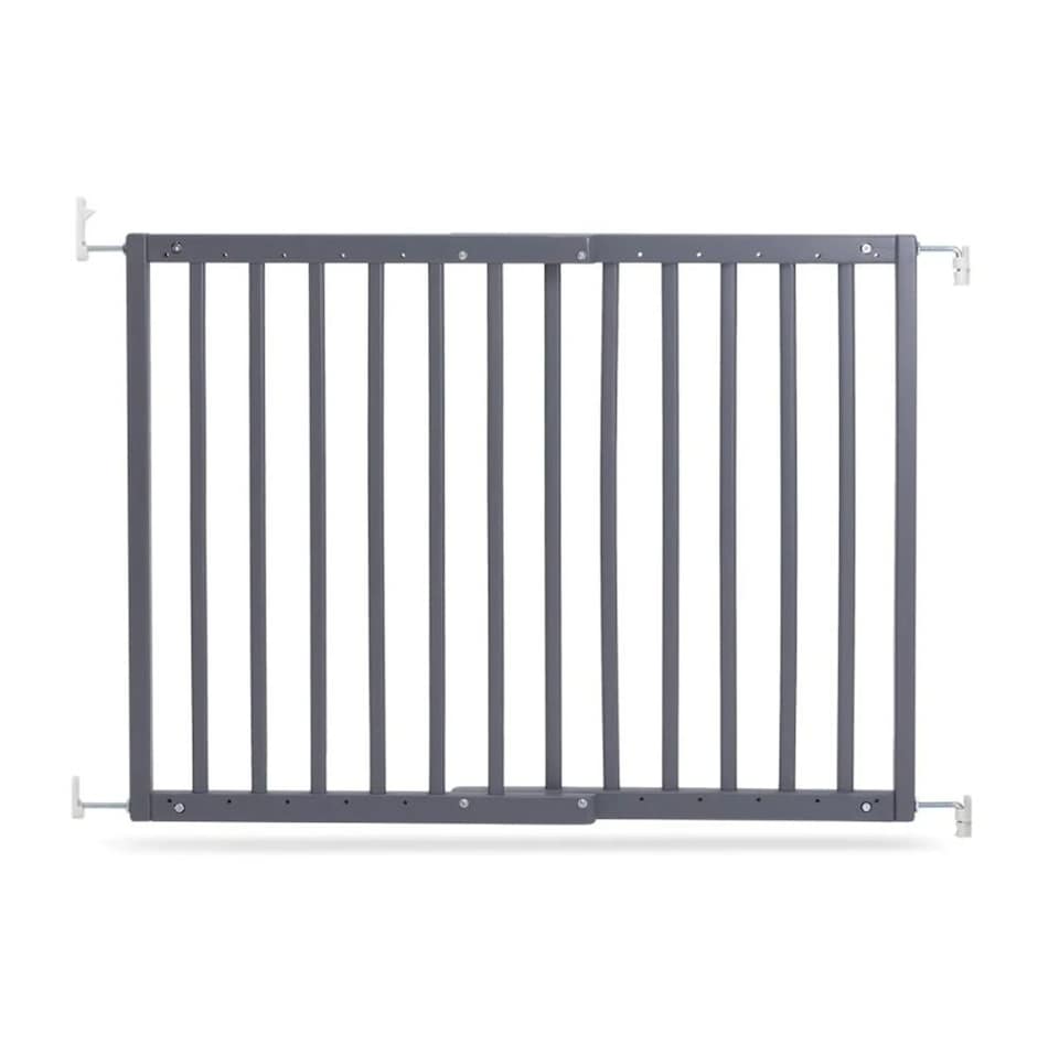 image 1 of Safetots Chunky Wooden Screw Fit Stair Gate, Grey, 63.5cm - 105.5cm, Wood Baby Gate, Screw Fit Safety Barrier