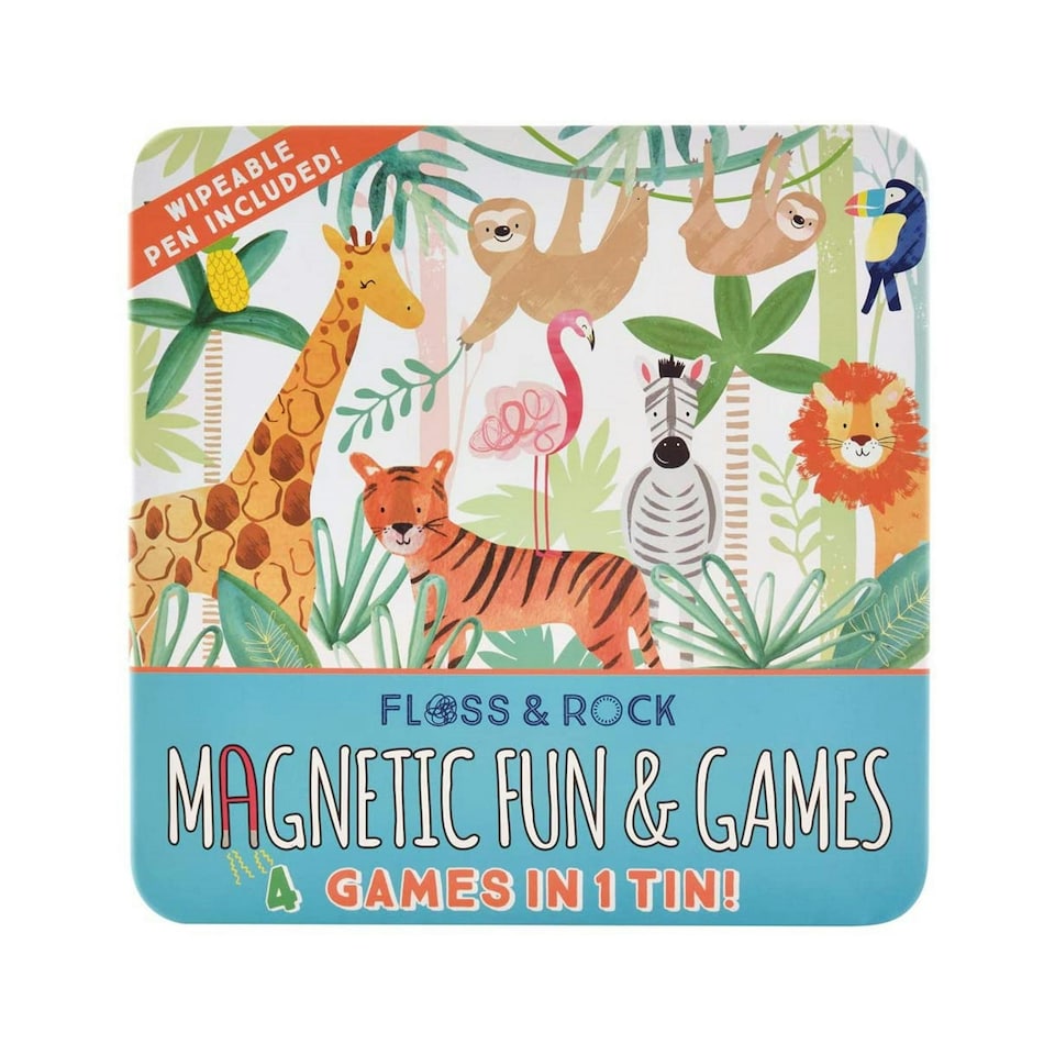 image 1 of Floss & Rock Magnetic Fun Games Tin - Jungle