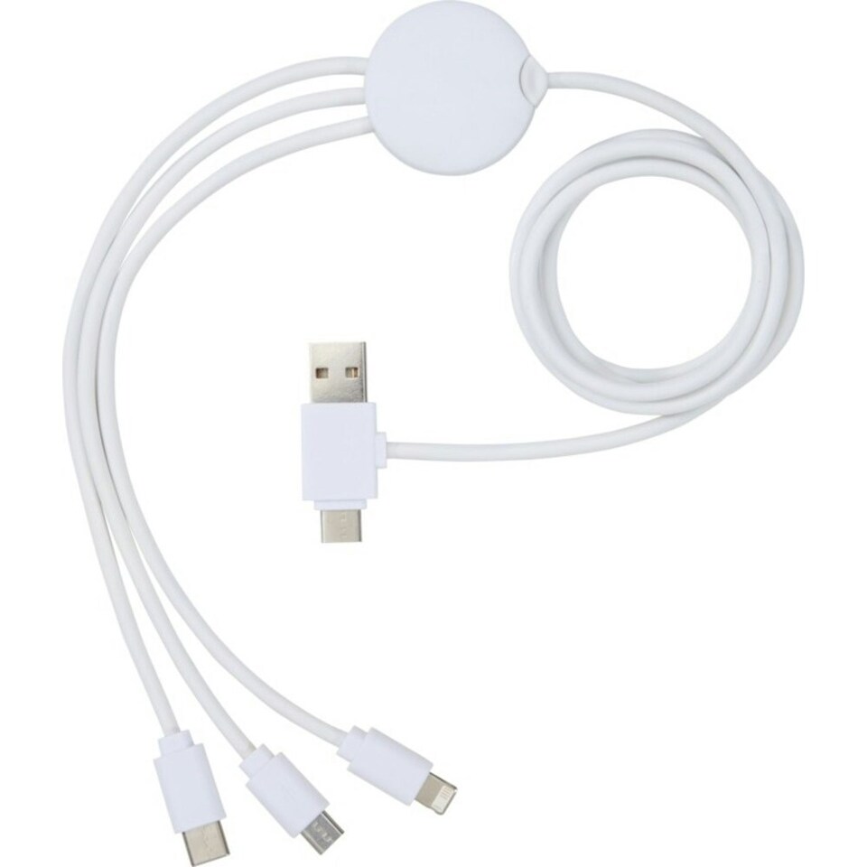 image 1 of Bullet 5 in 1 USB Cable - White - One Size