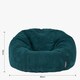 image 8 of Kingston Cord Adults Bean Bag Chair and Pouffe, Ready Filled Beanbag and Footstool Teal | Green | Teal Green | 2
