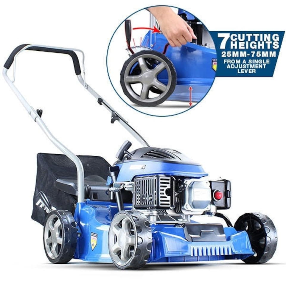 image 1 of Hyundai Petrol Lawnmower 79cc 400mm Push Rotary | HYM400P