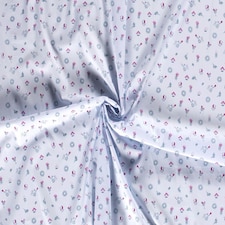 Blue 100% Cotton Poplin Fabric for Dressmaking, Quilting, 140cm / 55" Wide - per metre