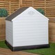 image 9 of 82 x 76cm Samuel Alexander Small Outdoor Plastic Dog House with Raised Bed | Grey | Grey