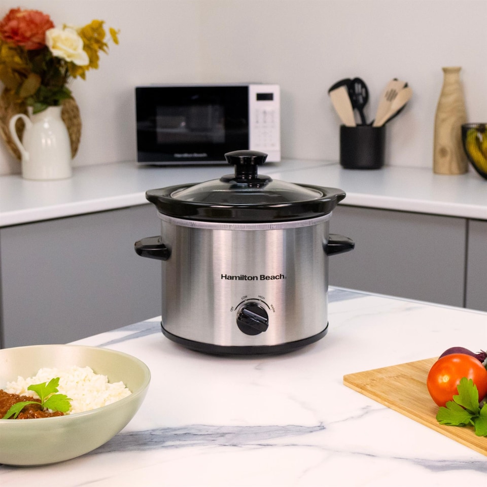 image 1 of Hamilton Beach 'The Mighty Mini' 1.8L Silver Slow Cooker