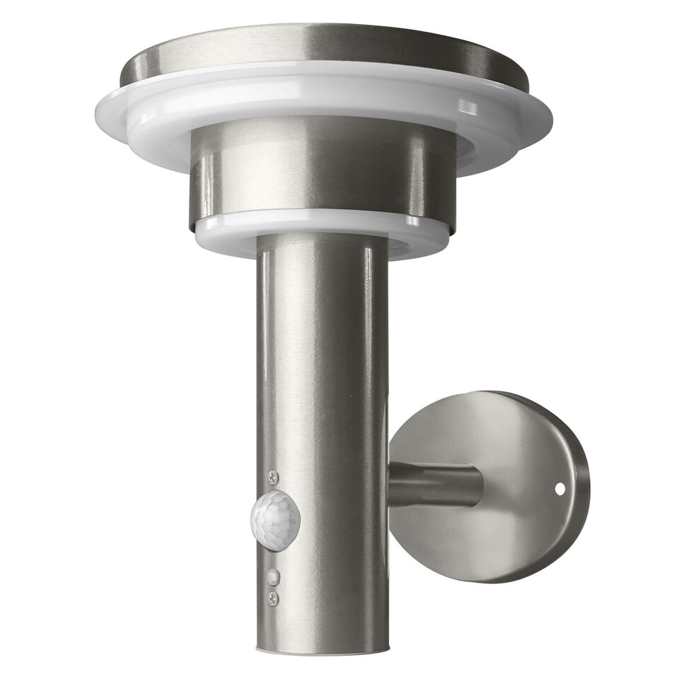 image 1 of OSRAM ENDURA Style Solar Outdoor Wall Light Stainless Steel 6W White