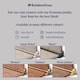 image 4 of Angel Dark Beige Stair Runner with 100% Cotton Black Border