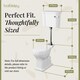 image 5 of Kinston Traditional Mid Level Toilet Pan, Cistern, Ceramic Handle & Soft Close Seat - White - Balterley