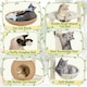 image 4 of Yaheetech 137.5 cm Tall Woven Rattan Cat Nest Beige