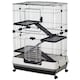 image 1 of PawHut Four-Level Small Animal Cage, Indoor Pet House, Black, 81 x 52.5 x 114 cm