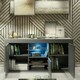 image 5 of Grey TV Unit 145cm Gloss Doors Free LED Modern Media Cabinet Grey