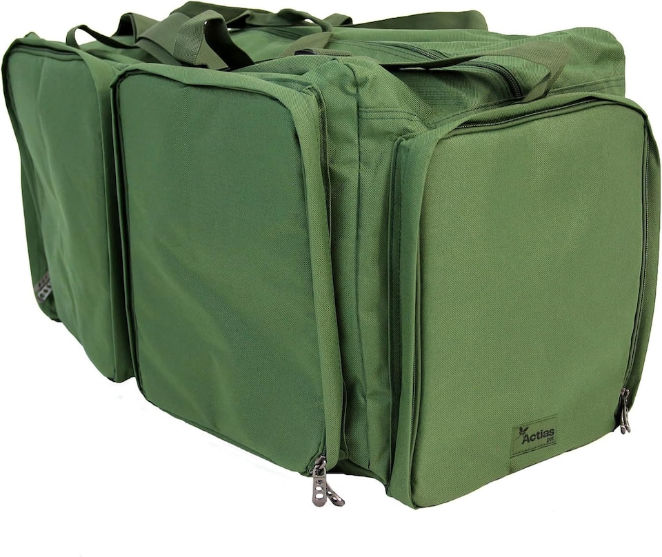 image 1 of Actiaspet Large Fishing Tackle Bag Green 4 Compartment Carryall 75 x 35 x 37 cm