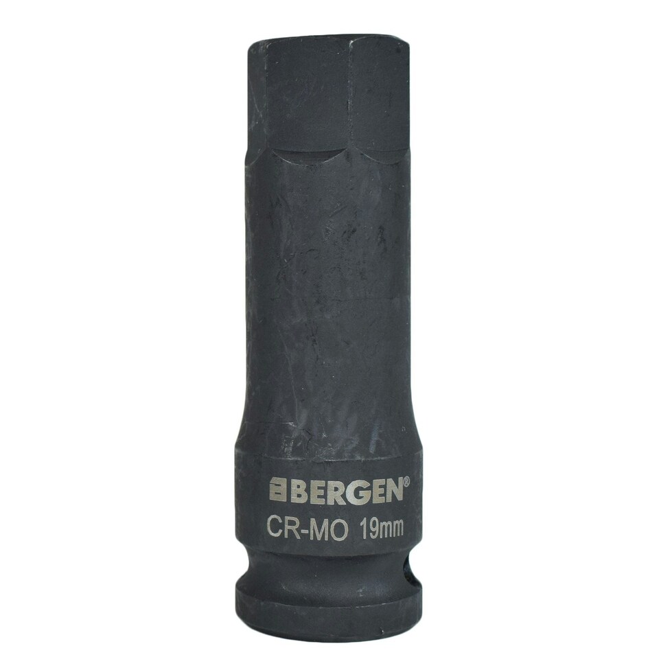 image 1 of M19 x 78mm 1/2" Drive Extra Long Impact Impacted Allen Hex Key Socket Bergen