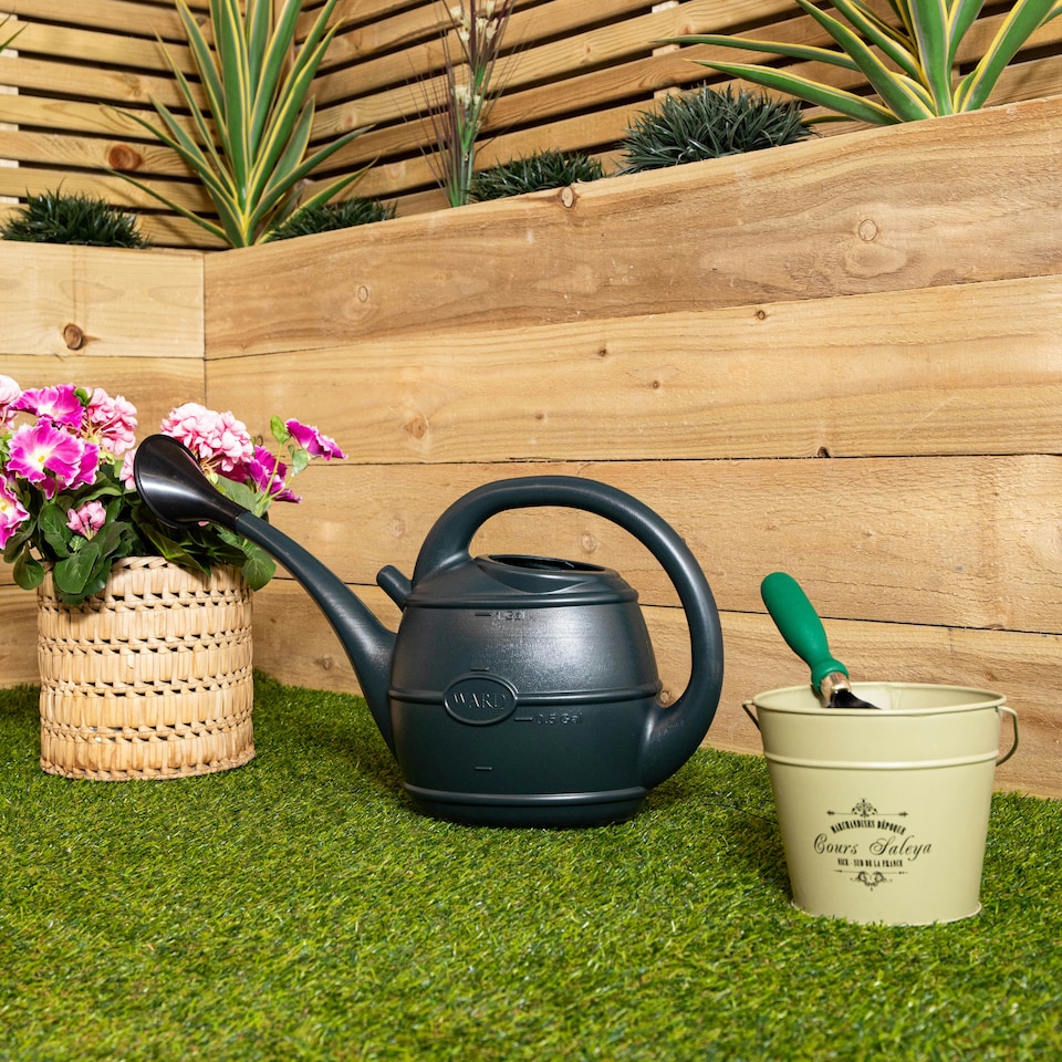 image 1 of 5L Garden Patio Ward Watering Can with Rose in Green