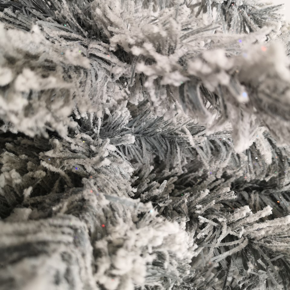 image 1 of Kaemingk 8ft (240cm) Flocked Snowy Imperial Pine Hinged Christmas Trees