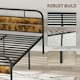 image 10 of HOMCOM King Bed Frame with Headboard, No Box Spring Needed, Brown