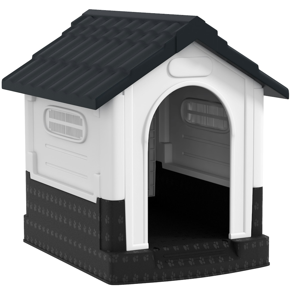 image 1 of PawHut Dog Kennel for Outside, for XS Dogs, 64.5 x 57 x 66cm, Grey