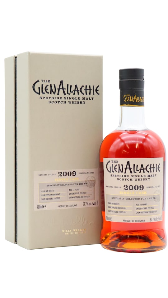 GlenAllachie - Single Cask No. 804970 - Pedro Ximenez Cask 2009 13 year old Whisky