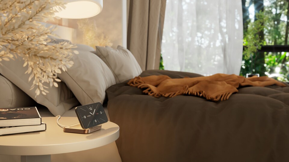 image 1 of Zens Nightstand Magnetic Wireless Charger (incl. Wall Charger) - copper