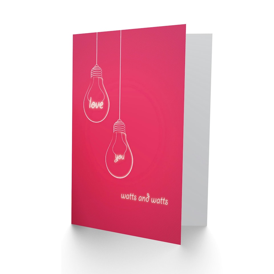 image 1 of Love You Watts Partner Anniversary Love Valentines Day Card