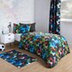 image 2 of OHS Kids Graphic Football Reversible Duvet Cover and Pillowcase Bedding Set Multi | Neon Multi | Single