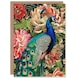 image 1 of Peacock Bird with Flower Pattern Stylised Design Birthday Card