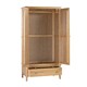 image 2 of Premium Oakmere 2 Door & 1 Drawer Wardrobe in Natural Satin Lacquer