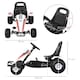 image 5 of HOMCOM Kids Children Pedal Go Kart Manual Ride On Car with Brake Gears Steering Wheel Adjustable Seat 4 Smooth Wheels Racing-Style White 104 x 66 x 57 cm
