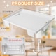 image 2 of Bedside Shelf for Bunk Beds & Bed Frames - Floating Bedside Tray with 4 Hooks, No-Drill Installation - Ideal for Dorm Rooms, Kids Rooms & Small Spaces (White)