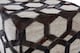 image 5 of Safira Genuine Grey Leather Patchwork Pouffe