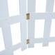 image 4 of Living and Home Wooden Christmas Tree Picket Fence for Decoration - White