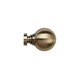 image 2 of 35mm Fixed Length Metal Curtain Pole Set Antique Brass Ball Finial 70cm Bronze | Bronze