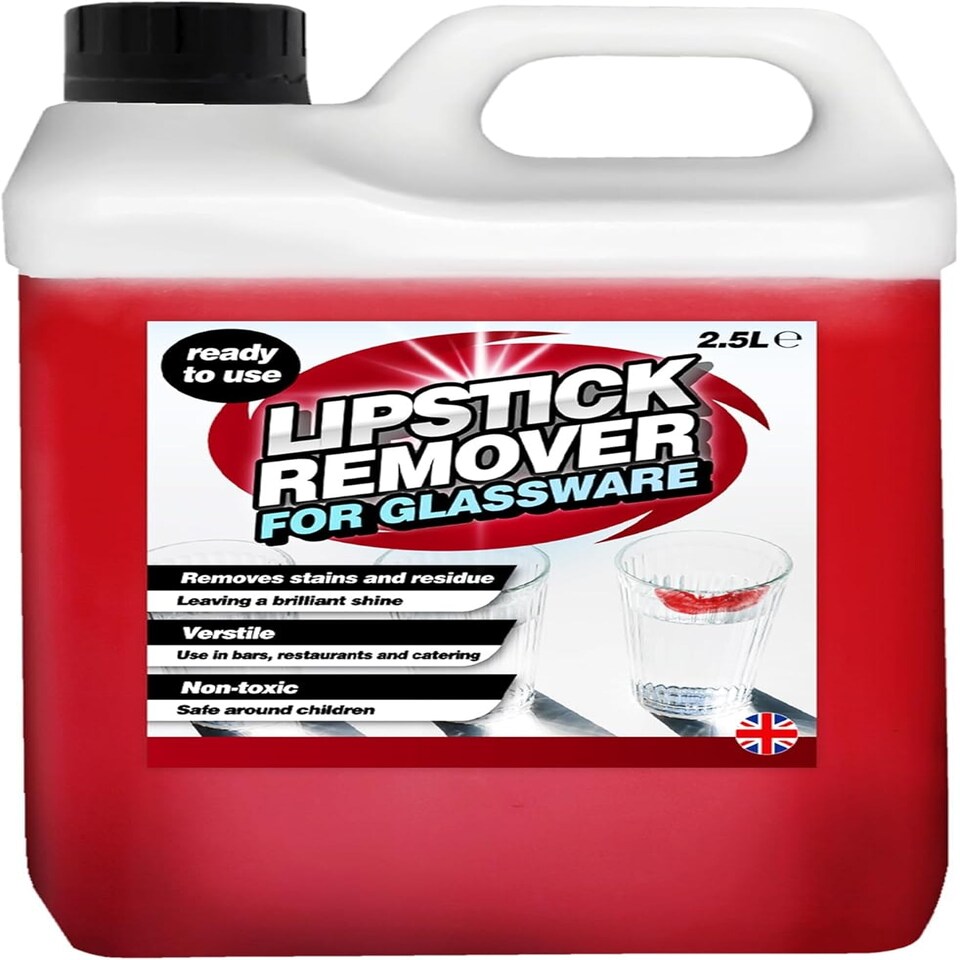 image 1 of 2 x 2.5L Ready To Use Lipstick Remover For Glassware Perfect For Home & Restaurants