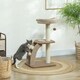 image 2 of PawHut Cat Tower with Sisal Scratch Post, Ball, Perch, Stairs, 88cm, Brown
