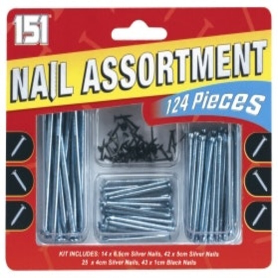 image 1 of Nail Assortment 124 piece