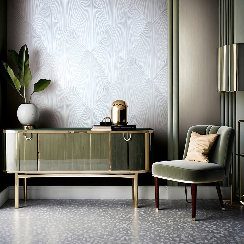 Galerie Fashion Icon Silver Grey Abstract Wallpaper - Tesco Groceries