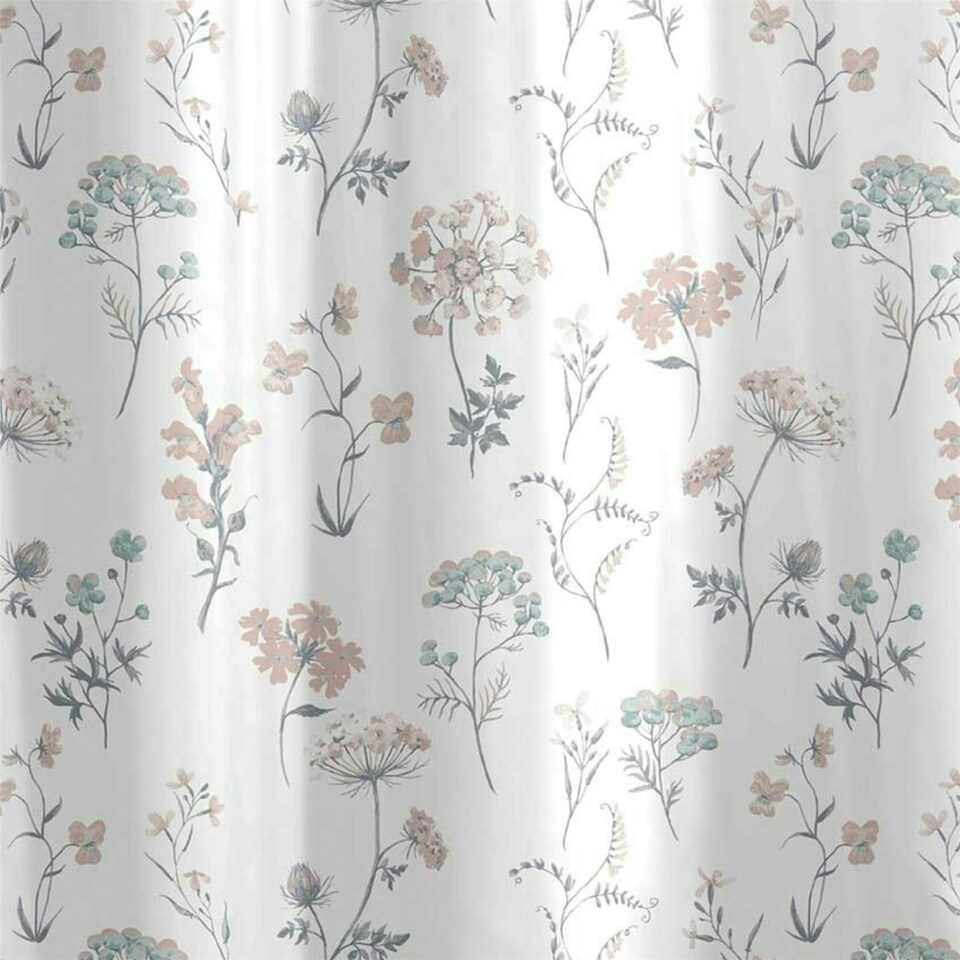 image 1 of Fleur Shower Curtain - White - 180x180cm