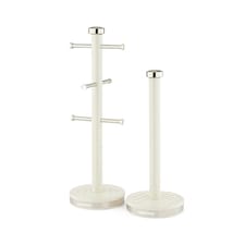 GEEPAS Mug Tree and Towel Pole Set | Cream