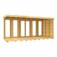 image 2 of 14ft x 8ft Pent Summer House (Full Height Window) - Wood - L231 x W417 x H201 cm | Brown