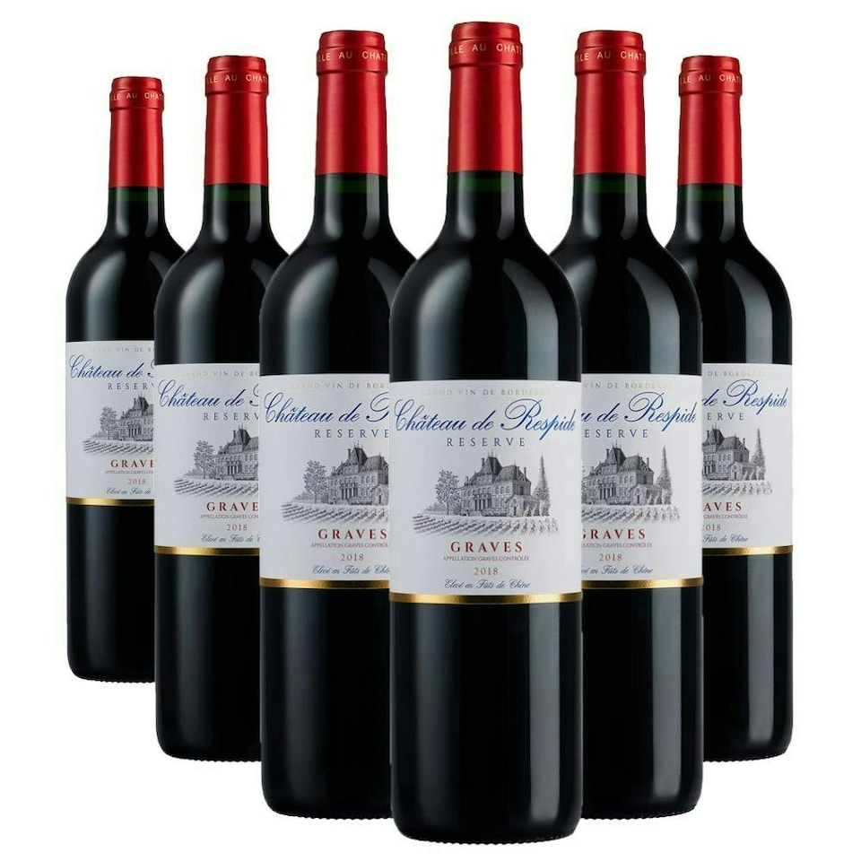 Case of 6 Chateau de Respide Bordeaux 75cl Red Wine