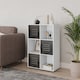 image 3 of 6-Cube Shelving Unit With Metal Doors | White | White & Black | 1