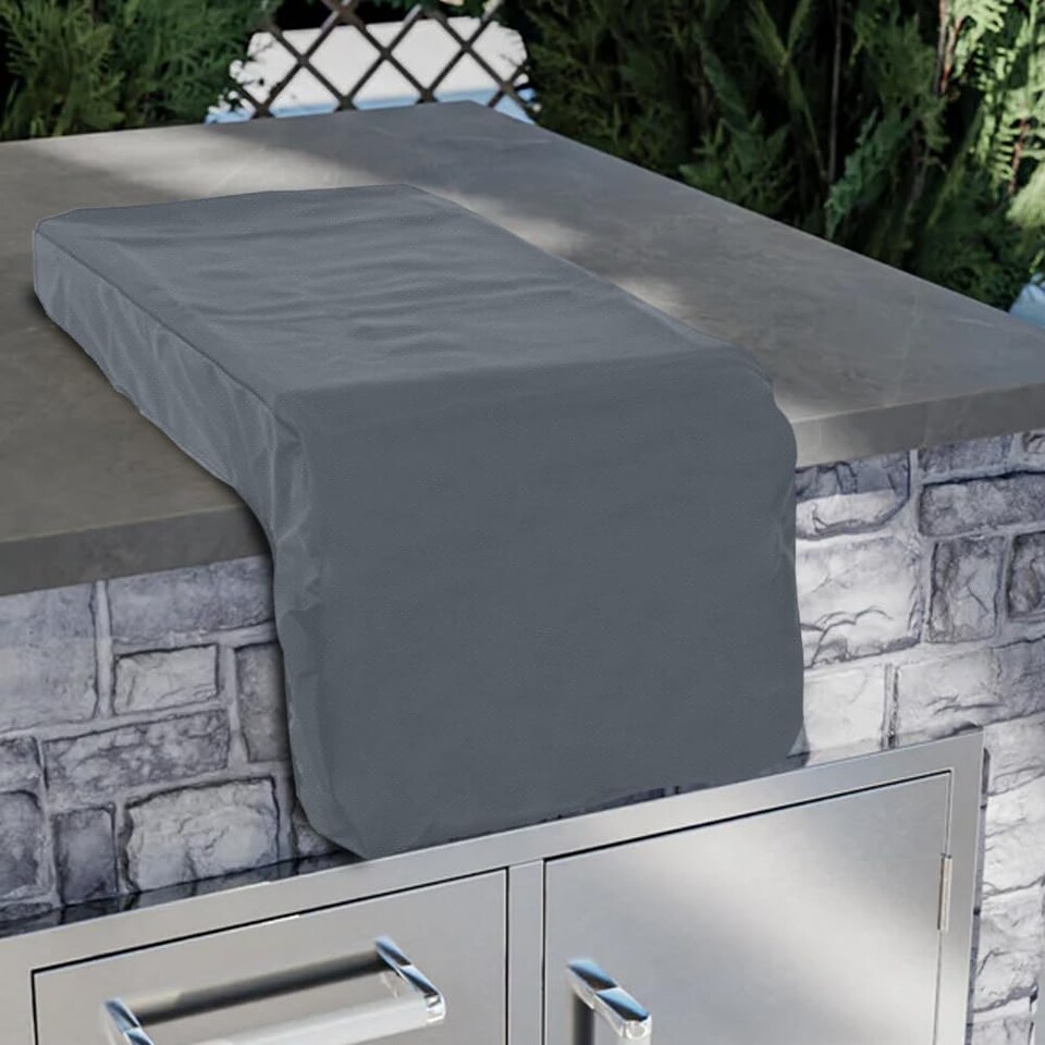 image 1 of Covers&All Built-in Grill Side Burner Cover, Waterproof UV & Weather Resistant BBQ Grill Protector, 16 in W x 25 in D x 14 in H, Gray