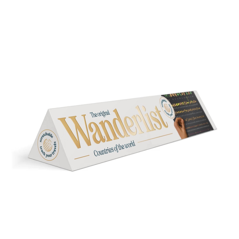 image 1 of Suck UK Wanderlist Scratch Poster - Travel Bucket List Map