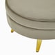 image 5 of Interiors by Premier Grey Velvet Round Footstool, Ottoman Small Footstool with Soft Upholstery, Velvet Pouffe for Home