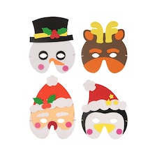 Pack of 4 Christmas Foam Masks