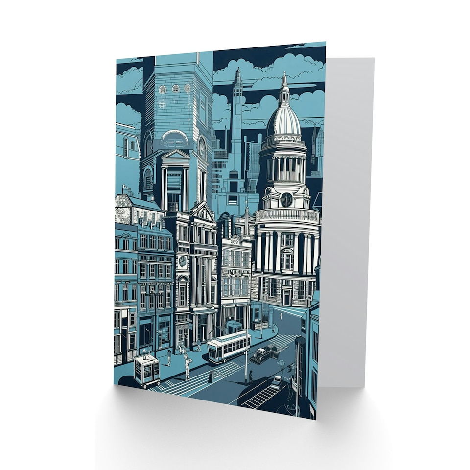 image 1 of Belfast Cityscape City Centre Town Hall Travel Birthday Card