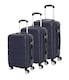 image 1 of 3 Pcs Suitcase Set ABS Hard Shell 4 Wheeled Trolley Lightweight Luggage VENTURE | Blue | Dark Blue | Large | 3