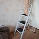 image 3 of Gr8 Home 3 Step Ladder Folding Stool Non Slip Tread Heavy Duty Steel Foldable Home DIY